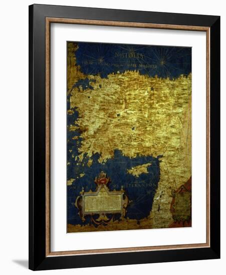 Map of Sixteenth Century Turkey, from the "Sala Delle Carte Geografiche"-Stefano And Danti Bonsignori-Framed Giclee Print