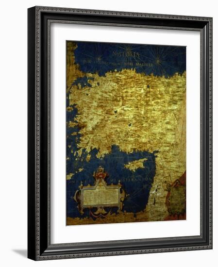 Map of Sixteenth Century Turkey, from the "Sala Delle Carte Geografiche"-Stefano And Danti Bonsignori-Framed Giclee Print