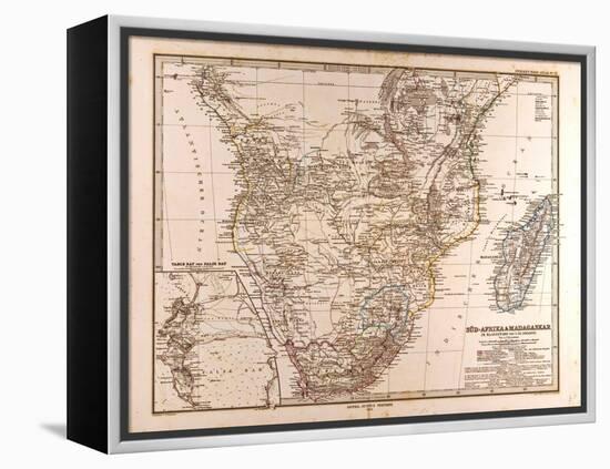 Map of South Africa, 1872-null-Framed Premier Image Canvas