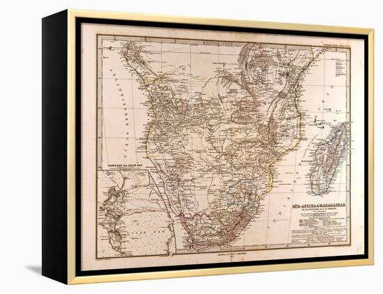 Map of South Africa, 1872-null-Framed Premier Image Canvas