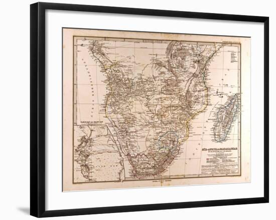 Map of South Africa, 1872-null-Framed Giclee Print