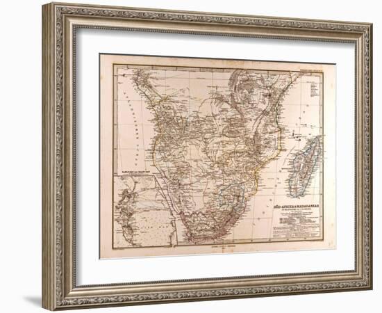 Map of South Africa, 1872-null-Framed Giclee Print