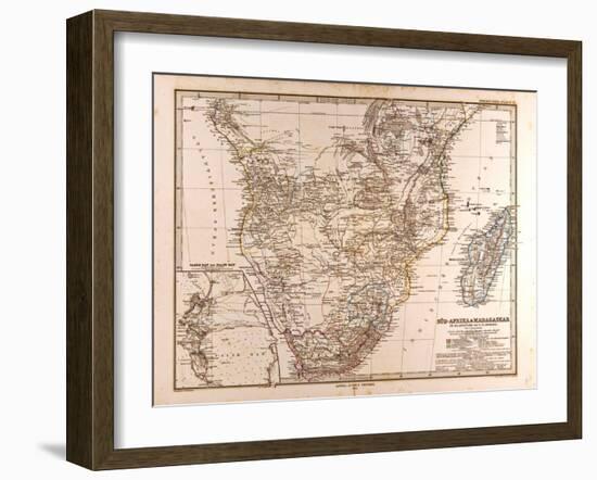 Map of South Africa, 1872-null-Framed Giclee Print