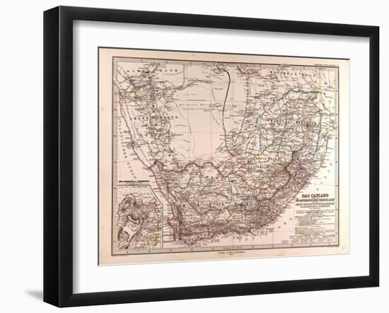 Map of South Africa, 1872-null-Framed Giclee Print