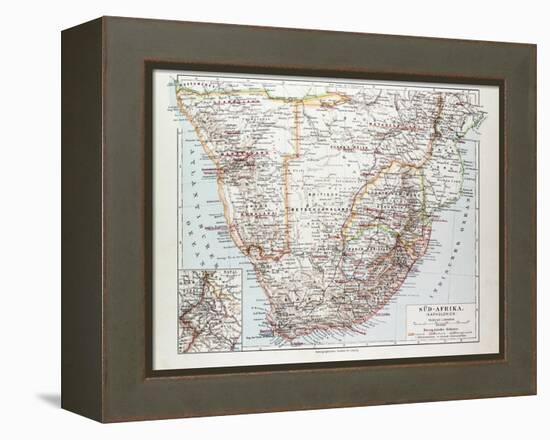 Map of South Africa 1899-null-Framed Premier Image Canvas