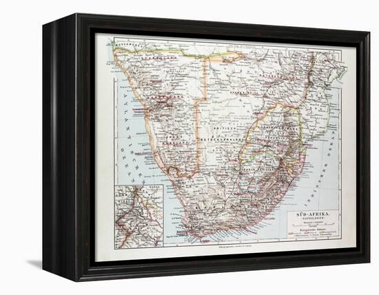 Map of South Africa 1899-null-Framed Premier Image Canvas