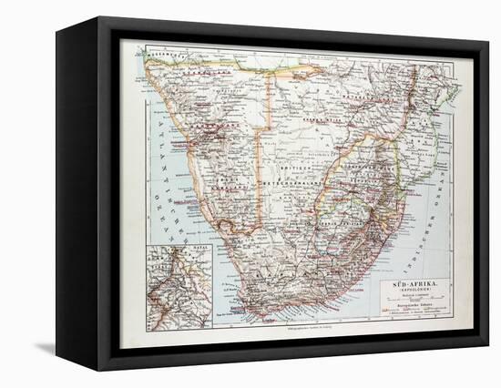 Map of South Africa 1899-null-Framed Premier Image Canvas