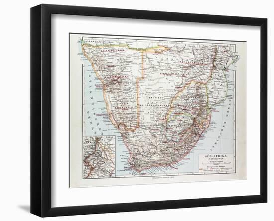 Map of South Africa 1899-null-Framed Giclee Print