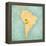 Map Of South America - Bolivia (Vintage Series)-Tindo-Framed Stretched Canvas