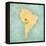 Map Of South America - Bolivia (Vintage Series)-Tindo-Framed Stretched Canvas