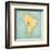 Map Of South America - Bolivia (Vintage Series)-Tindo-Framed Art Print