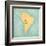 Map Of South America - Bolivia (Vintage Series)-Tindo-Framed Art Print