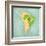 Map Of South America - Brazil (Vintage Series)-Tindo-Framed Art Print