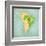 Map Of South America - Brazil (Vintage Series)-Tindo-Framed Art Print