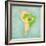 Map Of South America - Brazil (Vintage Series)-Tindo-Framed Art Print