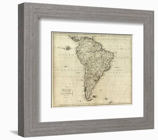 Map of South America, c.1796-John Reid-Framed Art Print