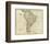 Map of South America, c.1796-John Reid-Framed Art Print