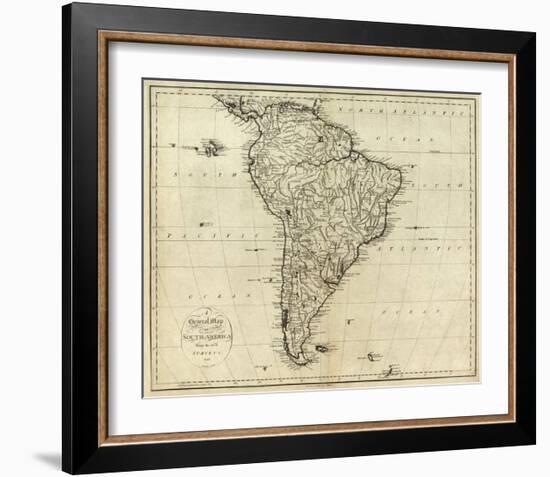 Map of South America, c.1796-John Reid-Framed Art Print