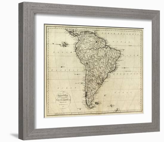 Map of South America, c.1796-John Reid-Framed Art Print