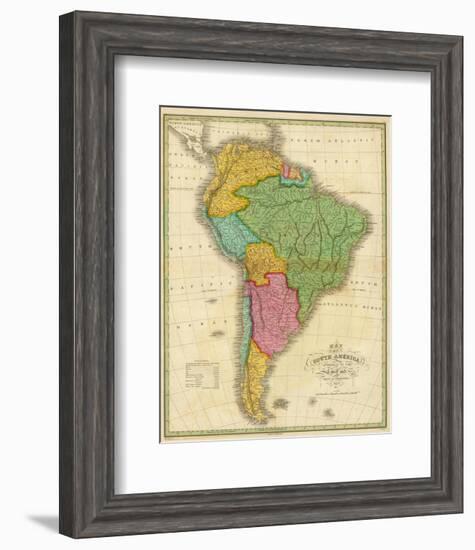 Map of South America, c.1826-Anthony Finley-Framed Art Print