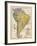 Map of South America, c.1839-Samuel Augustus Mitchell-Framed Art Print