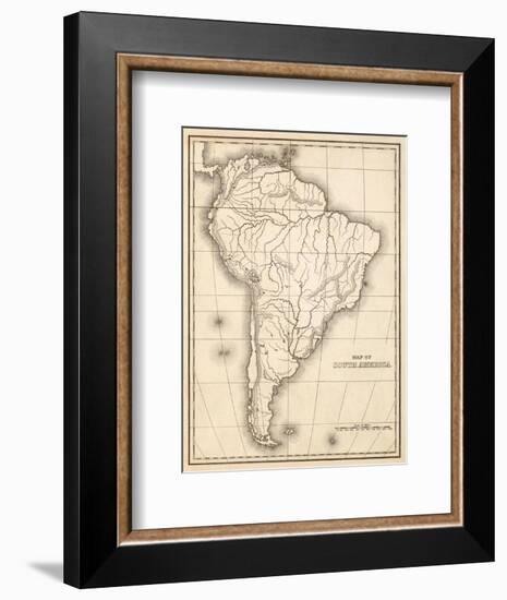 Map of South America, c.1839-Samuel Augustus Mitchell-Framed Art Print