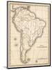 Map of South America, c.1839-Samuel Augustus Mitchell-Mounted Art Print