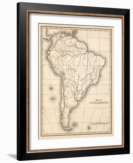 Map of South America, c.1839-Samuel Augustus Mitchell-Framed Art Print