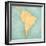 Map Of South America - Chile (Vintage Series)-Tindo-Framed Art Print