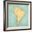 Map Of South America - Chile (Vintage Series)-Tindo-Framed Art Print