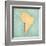 Map Of South America - Chile (Vintage Series)-Tindo-Framed Art Print