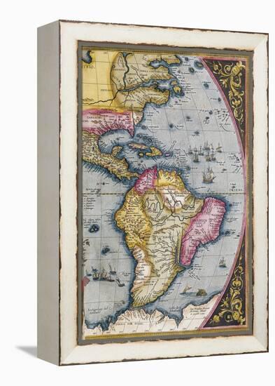 Map of South America, from Theatrum Orbis Terrarum, 1570-Abraham Ortelius-Framed Premier Image Canvas