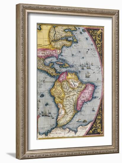 Map of South America, from Theatrum Orbis Terrarum, 1570-Abraham Ortelius-Framed Giclee Print