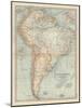 Map of South America. Inset Map of the Isthmus of Panama and the Panama Canal-Encyclopaedia Britannica-Mounted Art Print