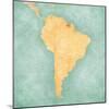 Map Of South America - Suriname (Vintage Series)-Tindo-Mounted Art Print