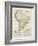 Map of South America-The Vintage Collection-Framed Giclee Print