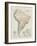 Map of South America-The Vintage Collection-Framed Giclee Print