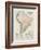 Map of South America-The Vintage Collection-Framed Giclee Print