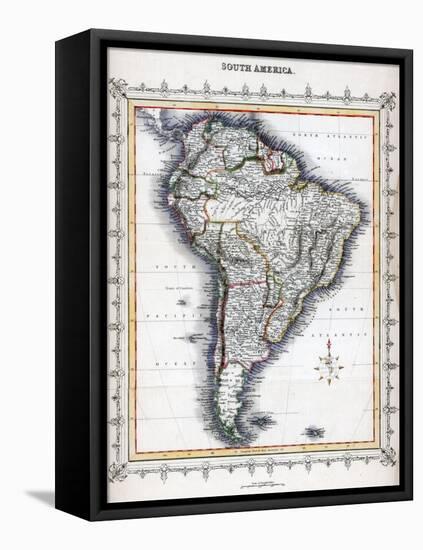 Map of South America-null-Framed Premier Image Canvas