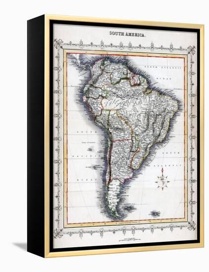 Map of South America-null-Framed Premier Image Canvas