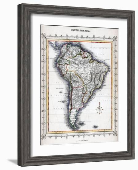 Map of South America-null-Framed Giclee Print