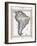 Map of South America-null-Framed Giclee Print