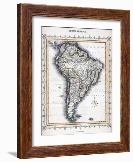 Map of South America-null-Framed Giclee Print