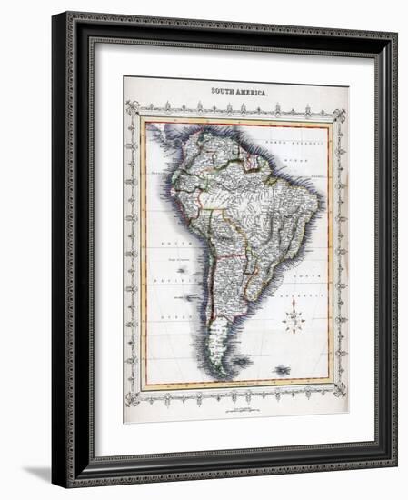 Map of South America-null-Framed Giclee Print