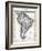 Map of South America-null-Framed Giclee Print