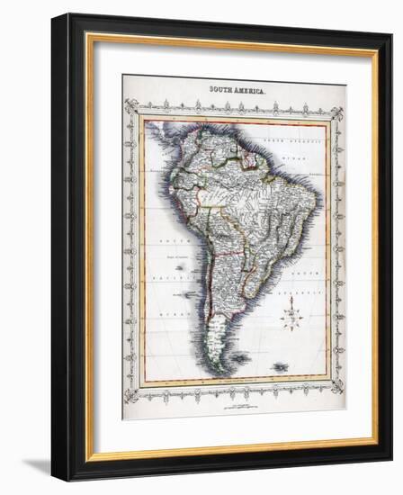 Map of South America-null-Framed Giclee Print