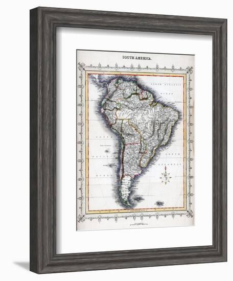 Map of South America-null-Framed Giclee Print