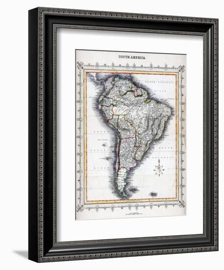 Map of South America-null-Framed Giclee Print