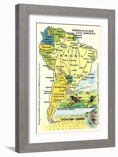 Map of South America-null-Framed Art Print