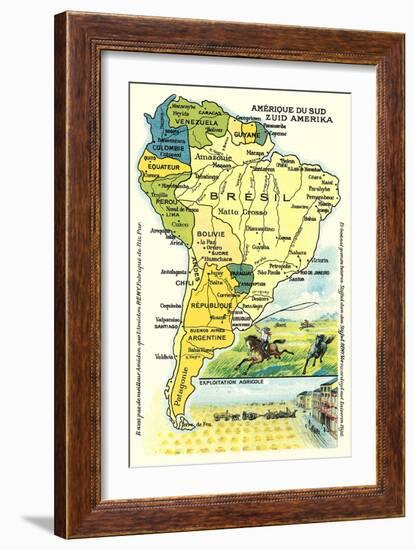 Map of South America-null-Framed Art Print